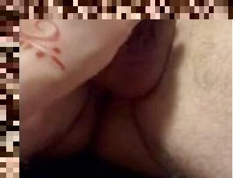 Amateur Close Up Soft to Hard Interracial Henna Handjob with Cumshot