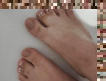 Foot Worship In Shower Webbed Toes
