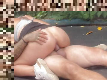 Horny Fuck Outside In The Trampoline !