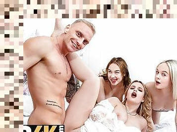 panna-młoda, rosyjskie, laski, gangbang, pieprzenie, 4kąt, pierdolenie, ślub