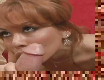 Is A Beautiful Long Haired Redheaded Latin Milf Watch Her Sucking A Fat Cock Before It Gets Plugged - Sienna West