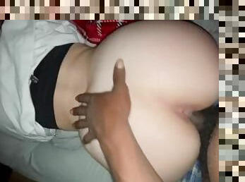 Big booty Cuban girl taking black dick