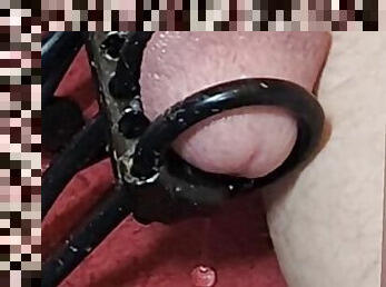 ejaculation-sur-le-corps, jouet, gay, ejaculation, lait, blanc