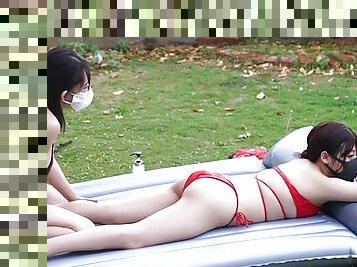 Massage In The Open Air Is Fresh And The Girls Body Is Very Soft And Comfortable Japanese / Amate