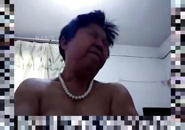 Old chinese lady fucks