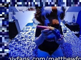Matthew Fox is playing with a Rainbow Dildo ( Furry / Fursuit / Mursuit )
