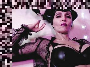 Fetish Goddess Eva Latex Maleficent Evil Mistess Solo Dominatrix Leather BDSM Legs Sexy Hot Mom