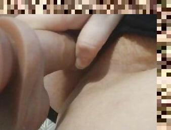 masturbação, cona-pussy, amador, adolescente, brinquedo, dildo, sozinho, virgem