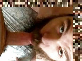 Handsome bearded hung daddy cub sucks and plays with big country bubba's fat cock