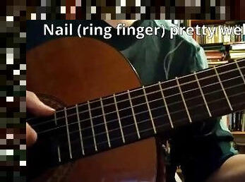 Why You Should Cut Your Nails Properly As a Guitarist (poorly cut nail vs semi-well cut)