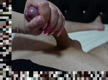 Easter afternoon handjob play, edging handjob