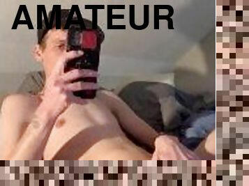 masturbation, amateur, ejaculation-sur-le-corps, énorme-bite, gay, maison, ejaculation, solo, minet, tatouage