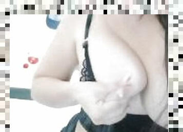 tetas-grandes, squirting, amateur, latino, mamá, tetas, fetichista, a-solas, leche