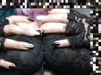 Big Titty Goth GF Squeezing Huge Soft Tits