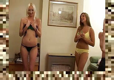 Cate, natalie and tracey play strip darts