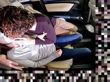 enganar, esposa, chupanços, hardcore, japonesa, punheta, penetração-de-braço, casal, carro, beijando