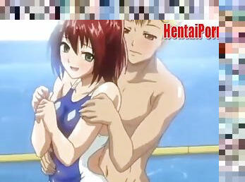 Teaching her busty friend to swim 1 www HentaiPorno xxx