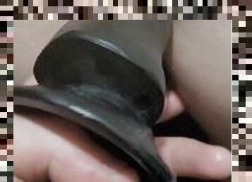 Cum watch my tight white cunt and ass get double penetrated by my new black toy!!!!