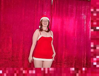 Teeny Ginger - Cute Redhead Shows Us Her Sexies X-mas Outfits