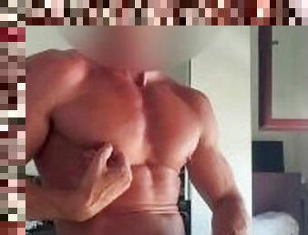 masturbação, amador, tiro-ao-alvo, gay, caseiro, excitante, sozinho, musculado