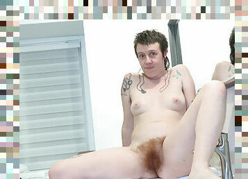 Roxanne enjoys naked time after her wet shower