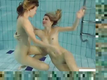 Duna and nastya horny underwater lesbians