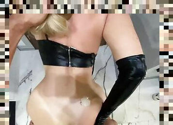 Wife fucked by her leather bull