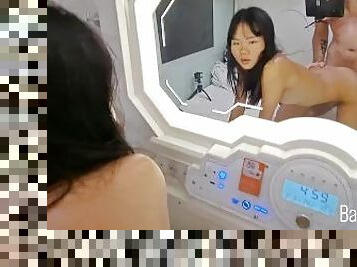 It was a tight fit, but he managed to fit all that dick inside her in the tiny capsule hotel