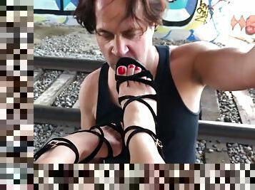 Erotique Entertainment - Film Shoe Sex on the Train Vignette with Milka Porkova and Eric John for ErotiqueFetish