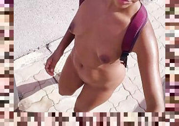 masturbare-masturbation, orgasm, in-afara, public, tasnit, amatori, jucarie, latina, micuta, bruneta