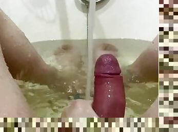 baignade, masturbation, orgasme, amateur, ejaculation-sur-le-corps, énorme-bite, branlette, sperme, bite