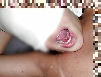 kone, amatør, blowjob, cumshot, svelging, facial, cum, sperm, suging