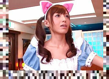 Bukkake japanese teen beauty as a waitress