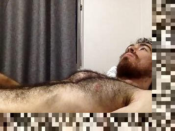 muscle latino masturbates until cum in his hand