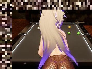 Pool bet turned into breeding a hot sexy bunny girl