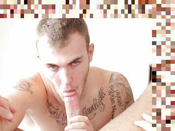 Thrilling beautiful guy Marc Dylan is making nice deepthroat