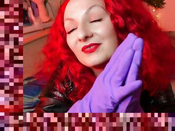 ASMR rubber kitchen gloves fetish sounds