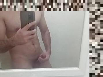 masturbation, amateur, gay, branlette, solo, musclé, blanc, bite