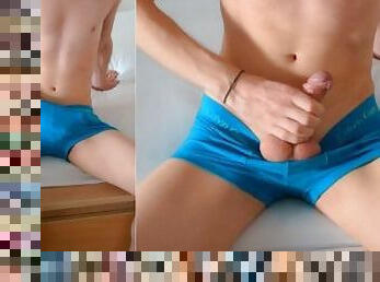 amateur, chorro-de-corrida, gay, casero, corrida, europeo, euro, a-solas, gay-joven, ropa-interior