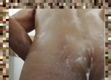 asiatique, baignade, masturbation, maigre, énorme-bite, gay, massage, secousses, douche, solo