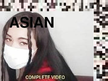 asiatisk, masturbation, pov