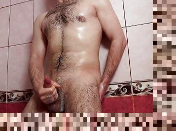 mandi, mastubasi, orgasme, mandi-shower, seorang-diri, basah, penis