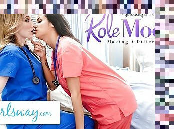 Girlsway Hot Rookie Nurse With Big Tits Has A Wet Pussy Formation With Her Superior