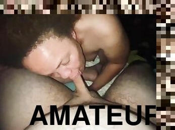 amateur, fellation, ébène, interracial, salope, blanc, bite