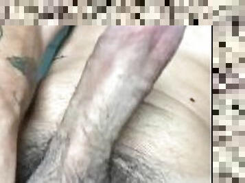 masturbation, maigre, amateur, ejaculation-sur-le-corps, solo, blanc, tatouage