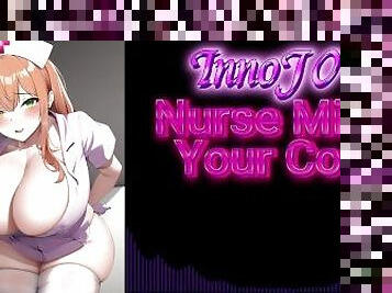 enfermeira, chupanços, ejaculação, anime, hentai, sozinho, trabalho-de-mamas