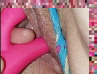 Creamy wet pussy toyed and fucked