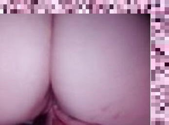 Pawg riding reverse fat ass fat pussy