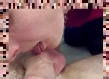 amatør, blowjob, cumshot, svelging, cum, suging