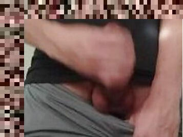 big boy brazilian cock 7inches dripping cum showing off
